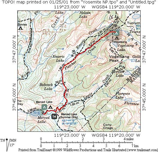 Trail: Vogelsang To Merced Lake